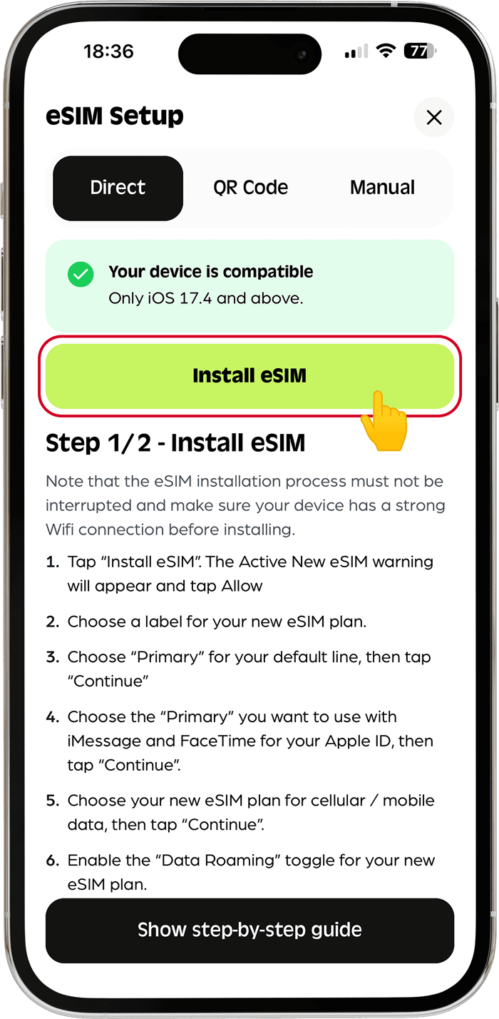 Install eSIM